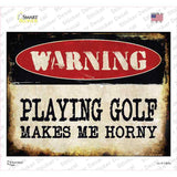 Playing Golf Novelty Rectangle Sticker Decal Small