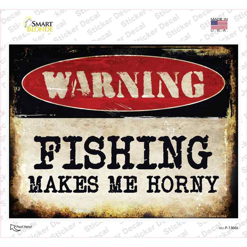 Fishing Novelty Rectangle Sticker Decal Small