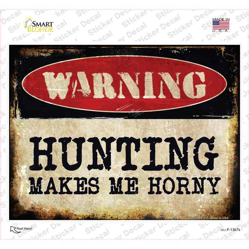 Hunting Novelty Rectangle Sticker Decal Small