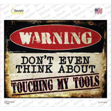 Touching My Tools Novelty Rectangle Sticker Decal Small