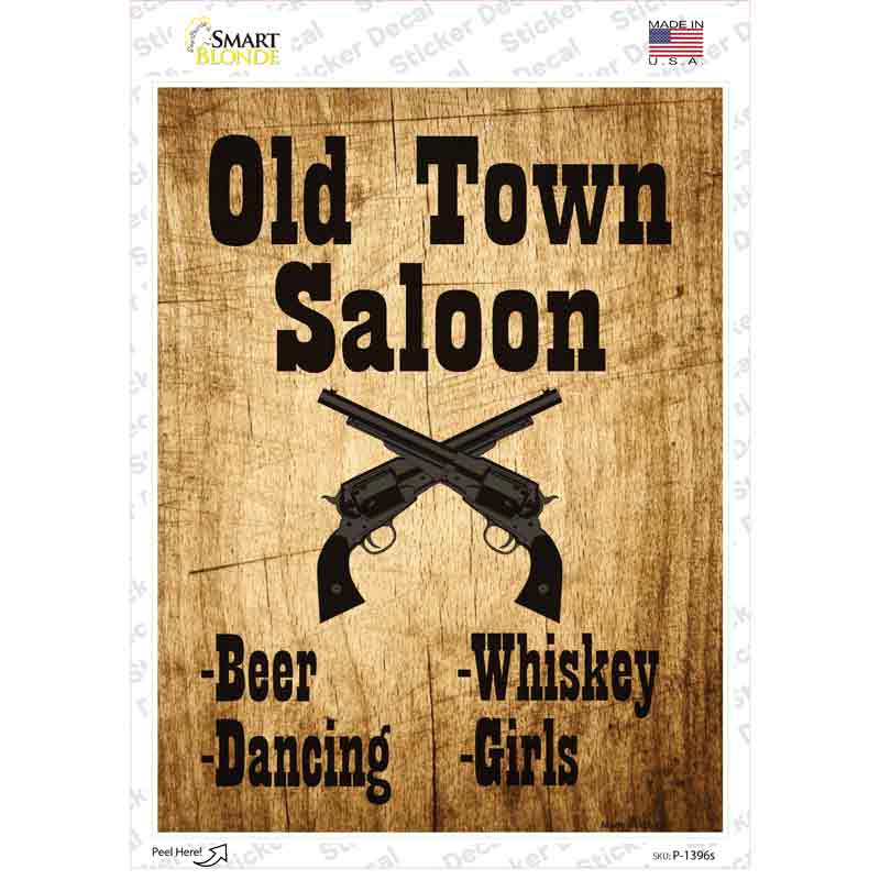 Old Town Saloon Novelty Rectangle Sticker Decal Small