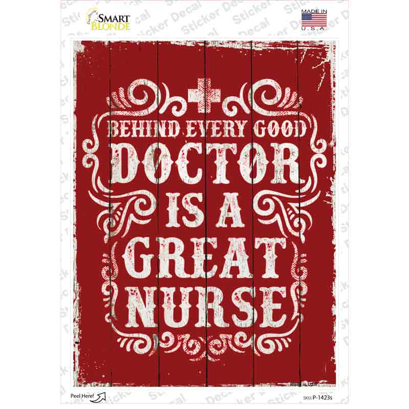 Great Nurse Novelty Rectangle Sticker Decal Small