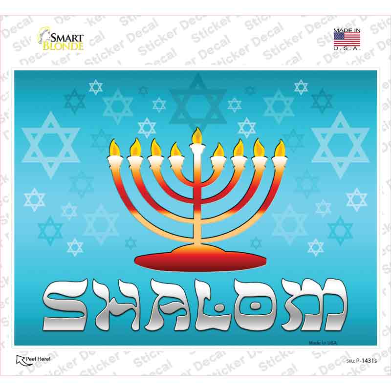 Shalom Novelty Rectangle Sticker Decal Small