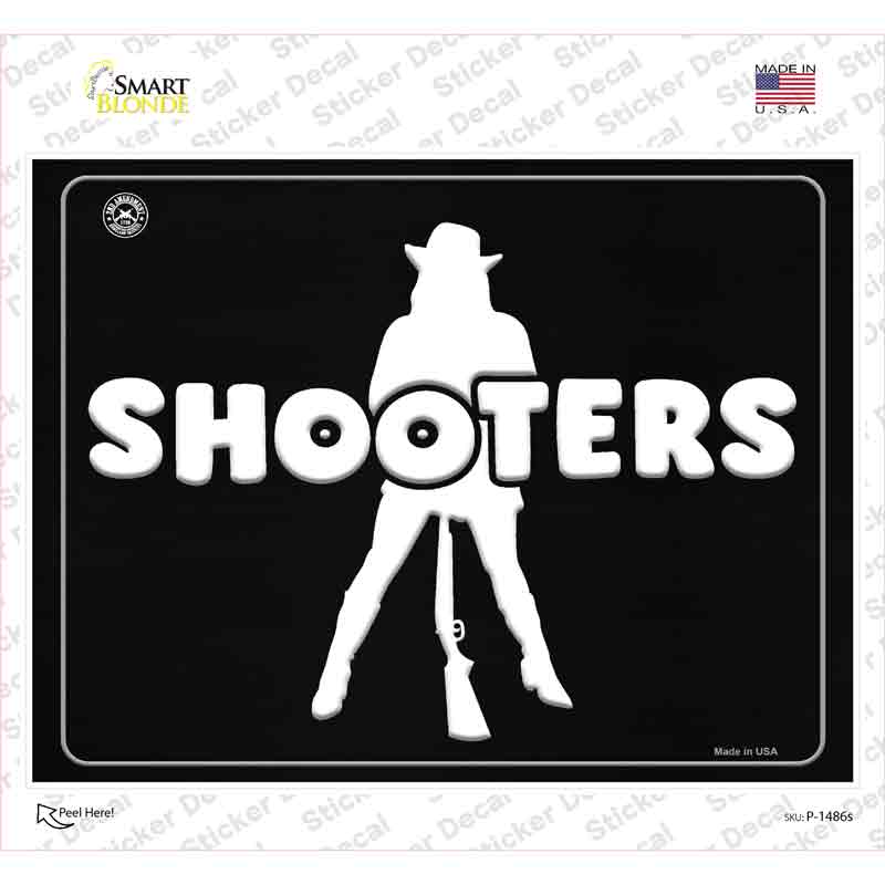 Shooters Novelty Rectangle Sticker Decal Small