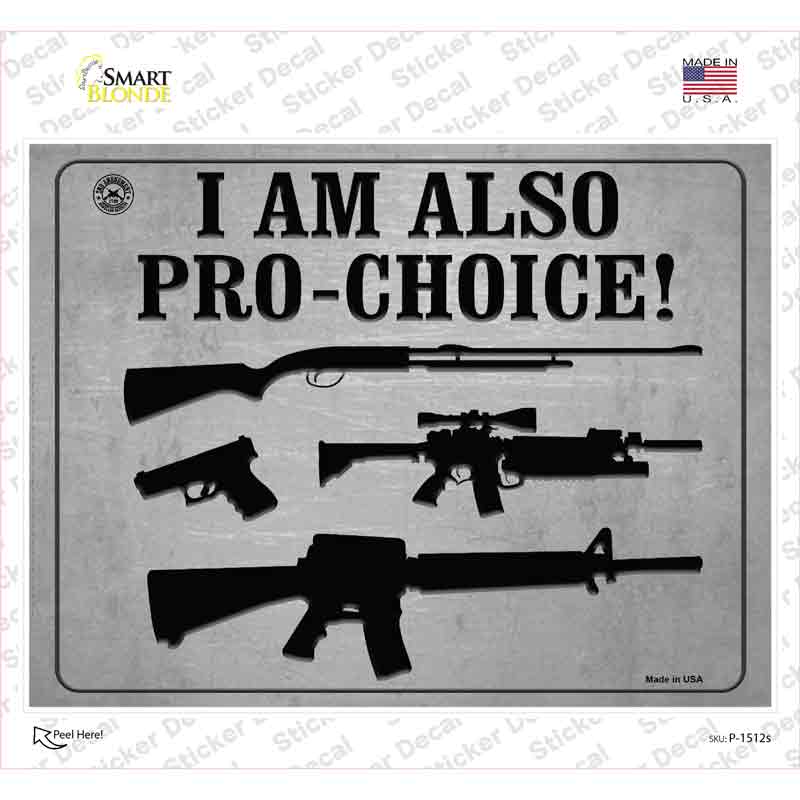 Im Also Pro-Choice Novelty Rectangle Sticker Decal Small