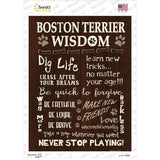 Boston Terrier Wisdom Novelty Rectangle Sticker Decal