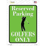 Reserved Golfers Only Novelty Rectangle Sticker Decal