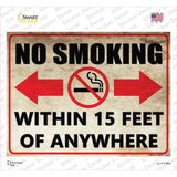 No Smoking Anywhere Novelty Rectangle Sticker Decal