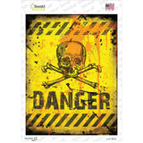 Danger with Skulls Novelty Rectangle Sticker Decal