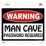 Man Cave Password Required Novelty Rectangle Sticker Decal Small