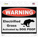 Warning Electrified Grass Novelty Rectangular Sticker Decal Small