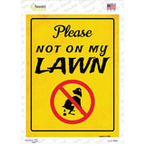 Not On My Lawn Novelty Rectangular Sticker Decal