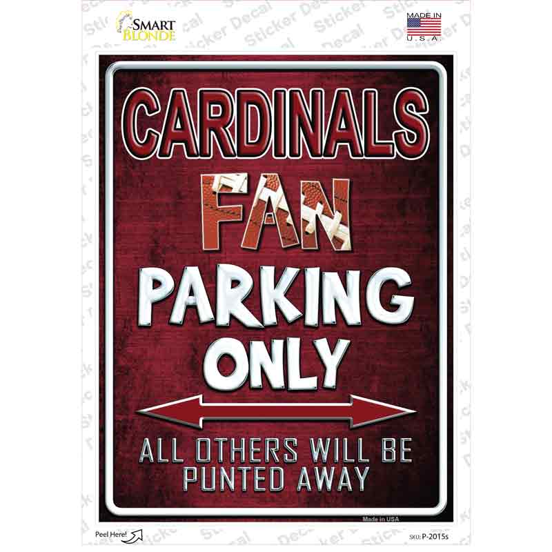 Cardinals Novelty Rectangle Sticker Decal