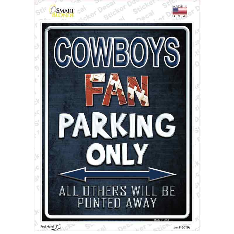 Cowboys Novelty Rectangle Sticker Decal