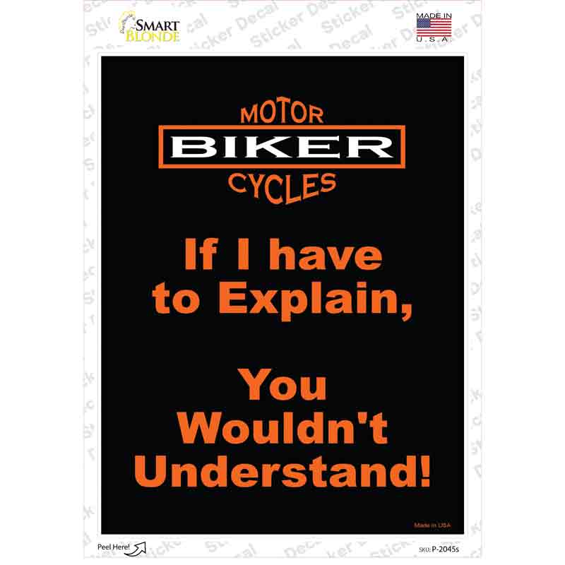 Explain Novelty Rectangle Sticker Decal