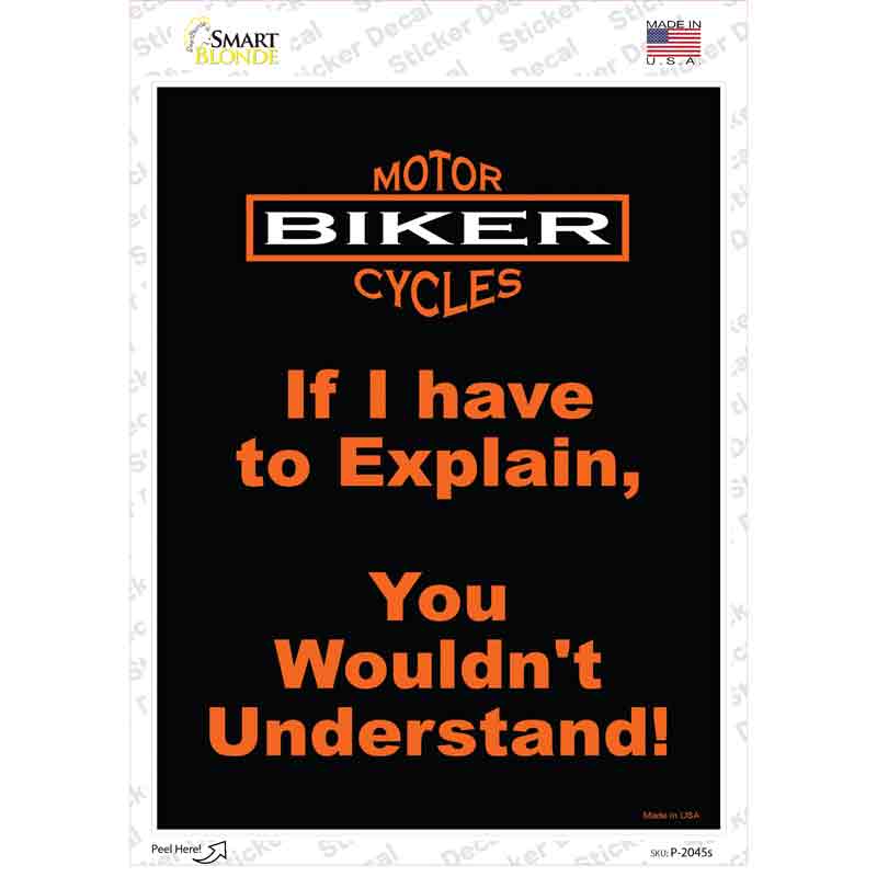 Explain Novelty Rectangle Sticker Decal Small