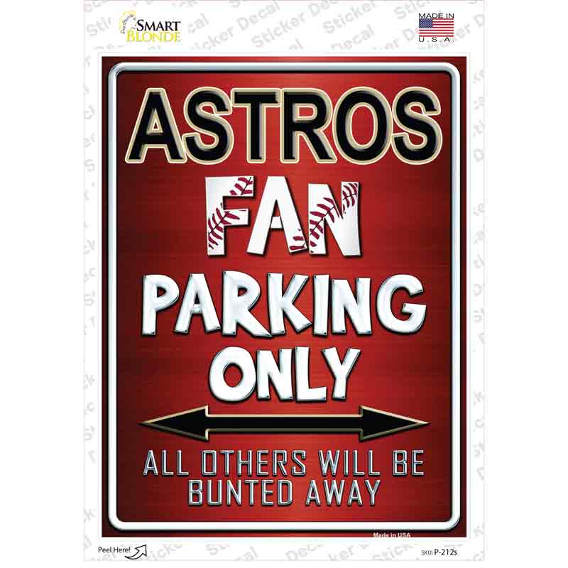 Astros Novelty Rectangle Sticker Decal Small