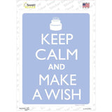 Keep Calm And Make A Wish Novelty Rectangle Sticker Decal