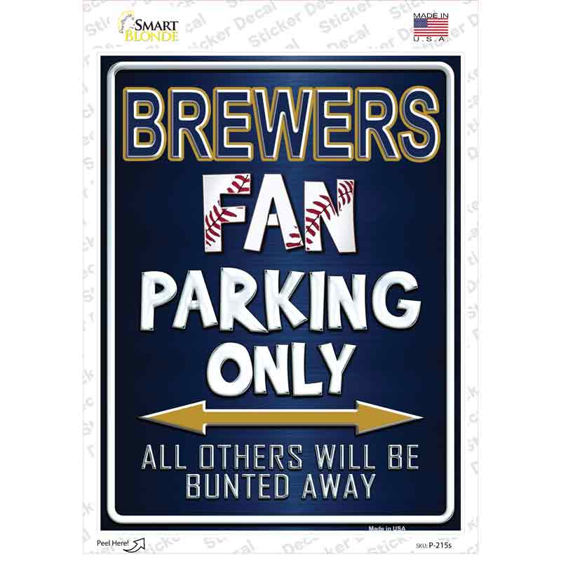 Brewers Novelty Rectangle Sticker Decal Small