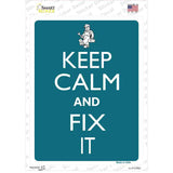 Keep Calm And Fix It Novelty Rectangle Sticker Decal