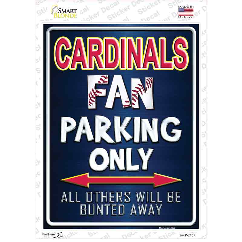 Cardinals Red Novelty Rectangle Sticker Decal Small