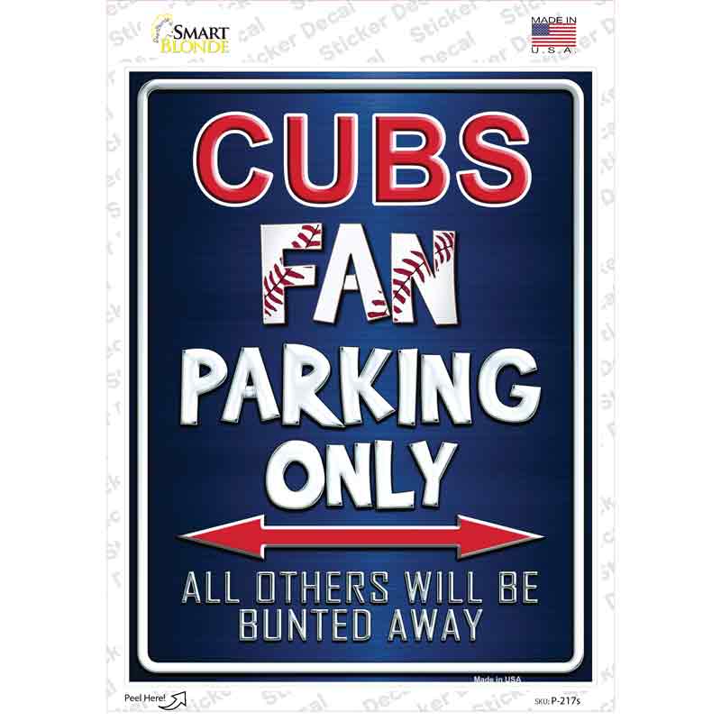 Cubs Novelty Rectangle Sticker Decal Small