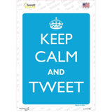 Keep Calm And Tweet Novelty Rectangle Sticker Decal