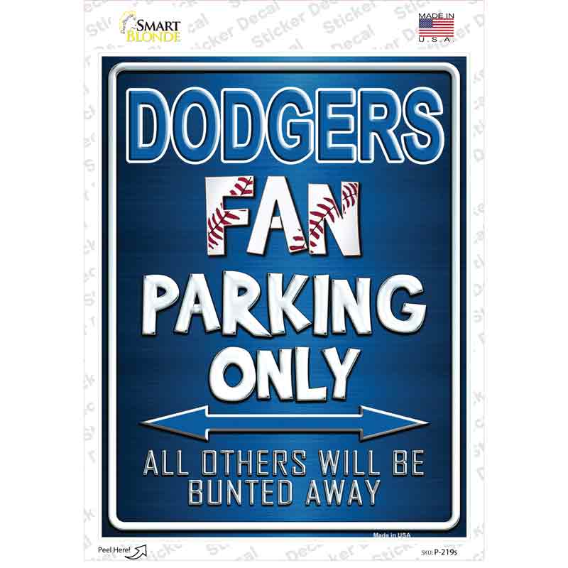 Dodgers Novelty Rectangle Sticker Decal Small