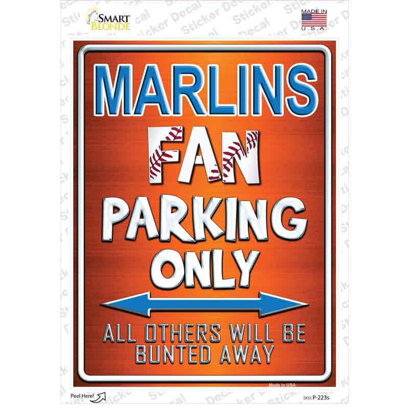 Marlins Novelty Rectangle Sticker Decal Small