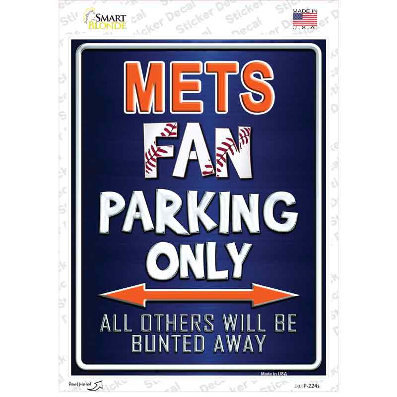 Mets Novelty Rectangle Sticker Decal Small