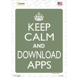 Keep Calm Download Apps Novelty Rectangle Sticker Decal