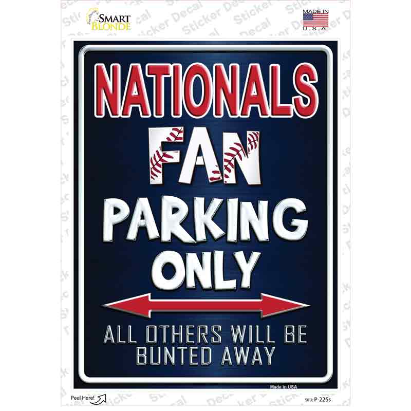 Nationals Novelty Rectangle Sticker Decal Small