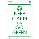 Keep Calm Go Green Novelty Rectangle Sticker Decal
