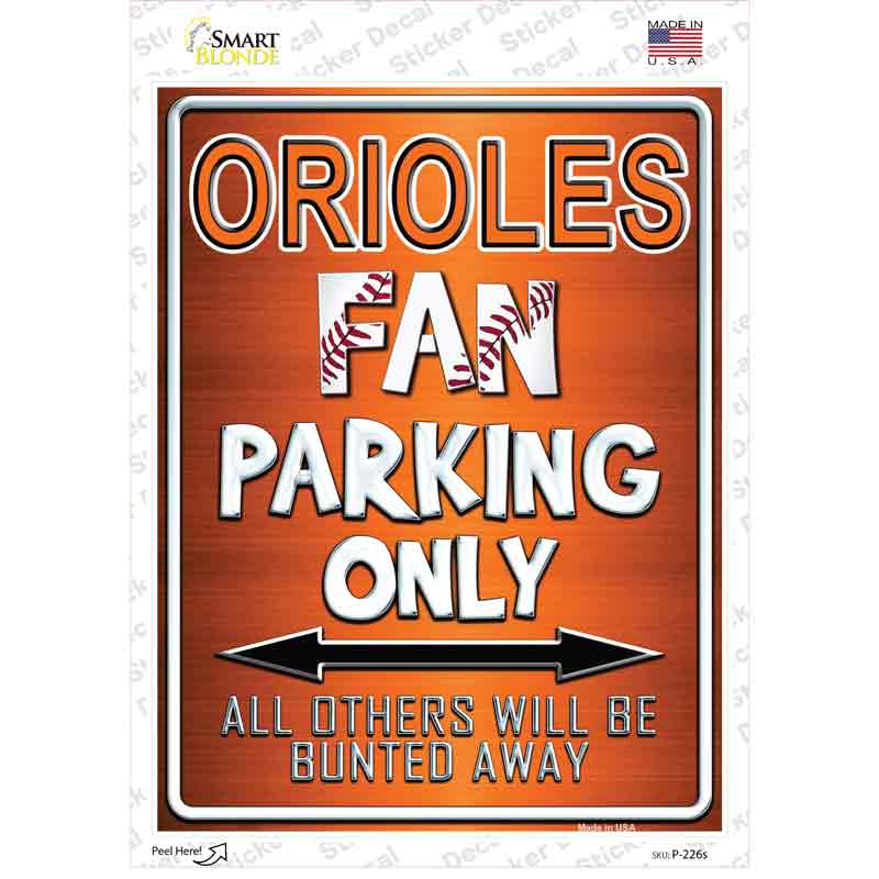 Orioles Novelty Rectangle Sticker Decal Small