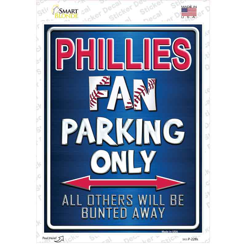 Phillies Novelty Rectangle Sticker Decal Small