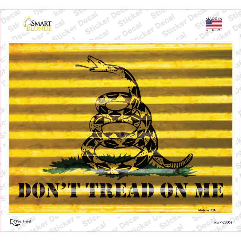 Dont Tread On Me Novelty Rectangle Sticker Decal Small