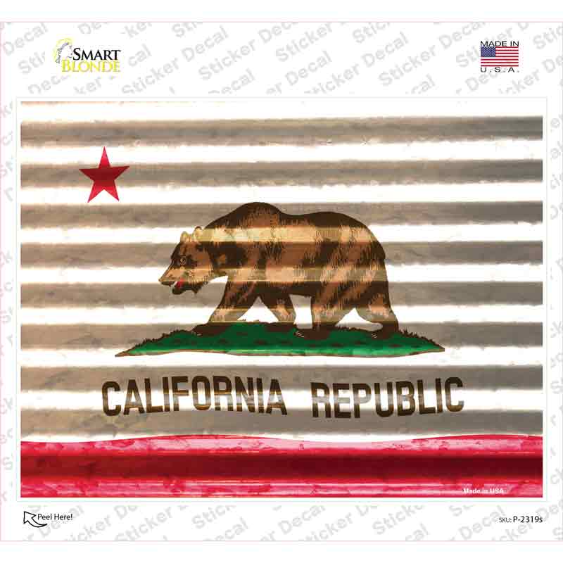 California Flag Novelty Rectangle Sticker Decal Small