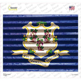 Connecticut Flag Novelty Rectangle Sticker Decal Small