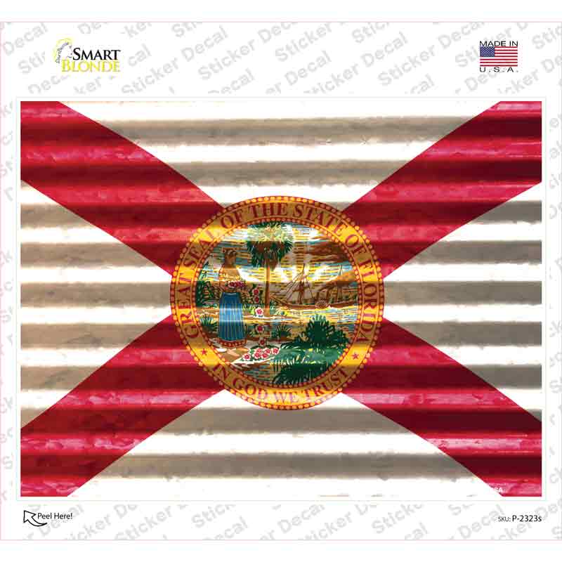 Florida Flag Novelty Rectangle Sticker Decal Small