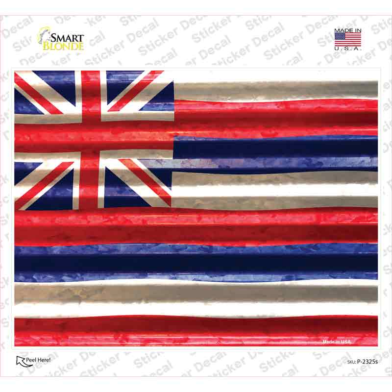 Hawaii Flag Novelty Rectangle Sticker Decal Small