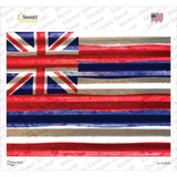 Hawaii Flag Novelty Rectangle Sticker Decal Small