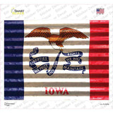 Iowa Flag Novelty Rectangle Sticker Decal Small