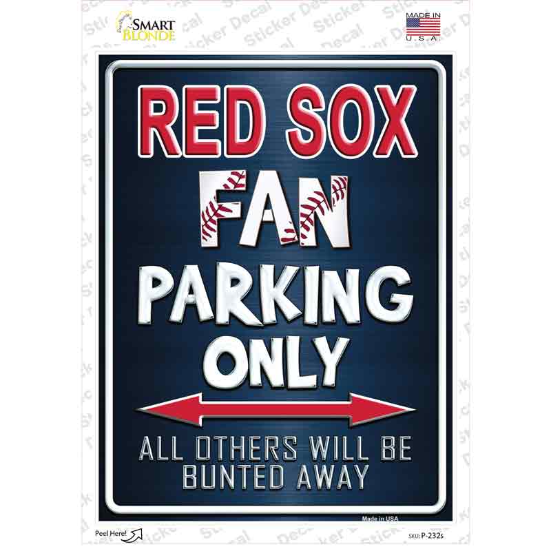 Red Sox Novelty Rectangle Sticker Decal Small