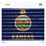 Kansas Flag Novelty Rectangle Sticker Decal Small