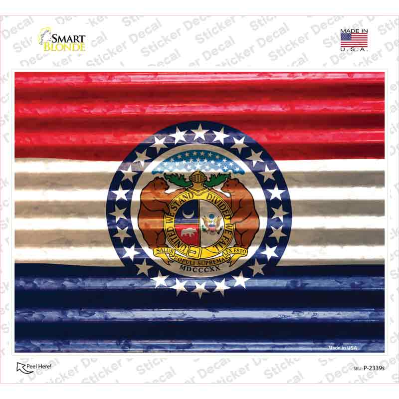 Missouri Flag Novelty Rectangle Sticker Decal Small