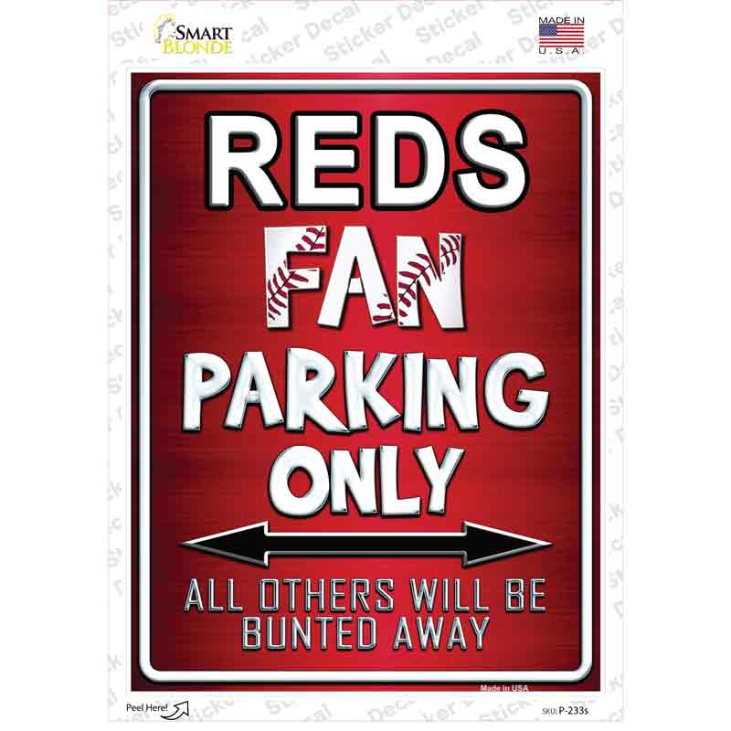 Reds Novelty Rectangle Sticker Decal Small