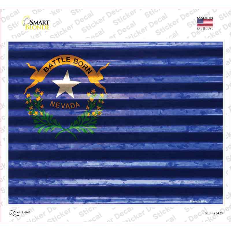 Nevada Flag Novelty Rectangle Sticker Decal