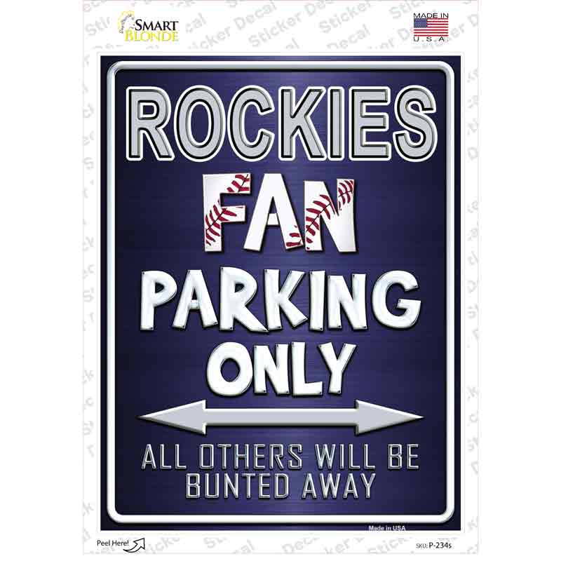 Rockies Novelty Rectangle Sticker Decal Small