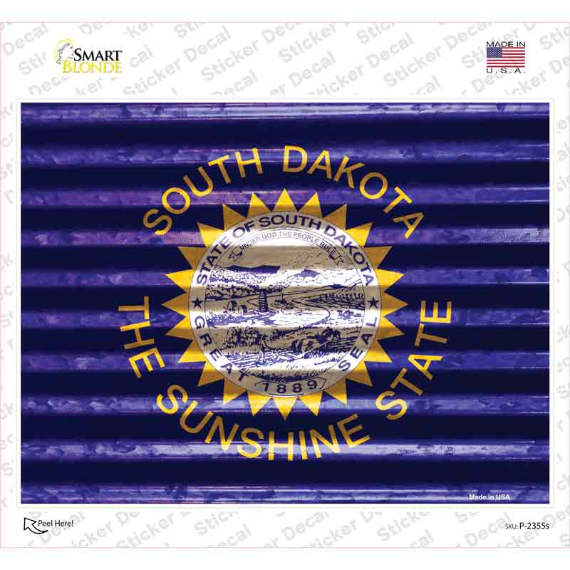 South Dakota Flag Novelty Rectangle Sticker Decal Small