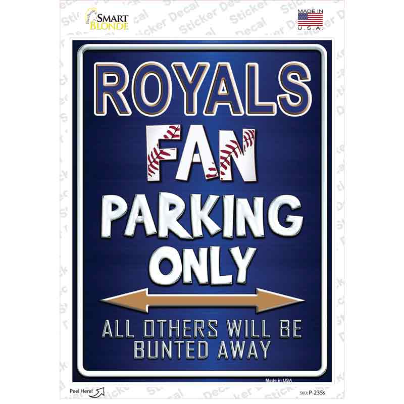 Royals Novelty Rectangle Sticker Decal Small